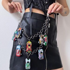 Racing Car Hot wheel Street style cyber punk Harajuku waist / bag chain